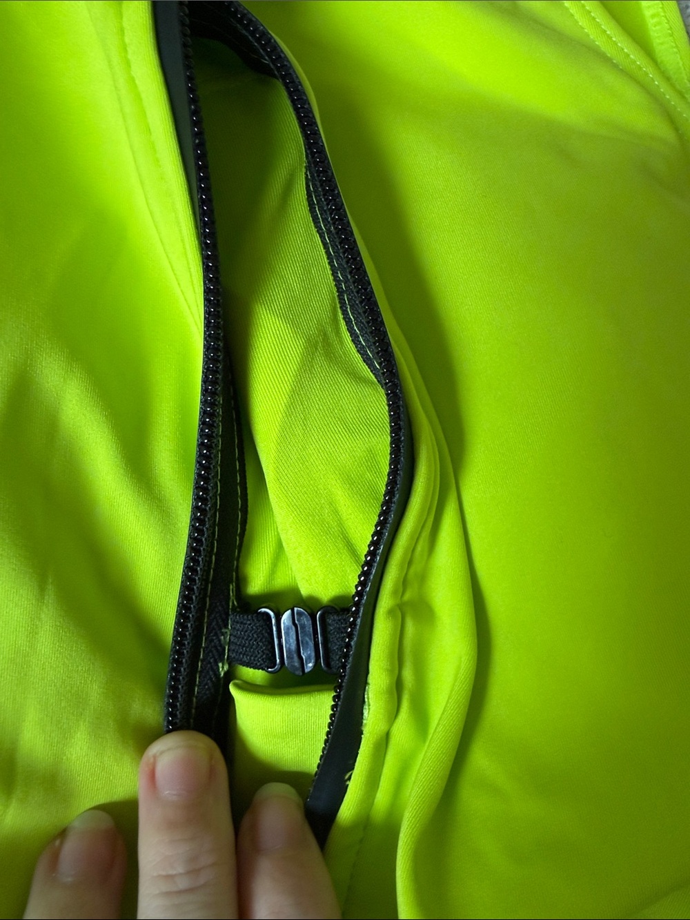 Eli Neon Yellow High-Neck Zip One-Piece Swimsuit - Picture 6 of 9